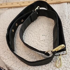Steve Madden Black Adjustable Strap with Gold-tone Hardware. 306